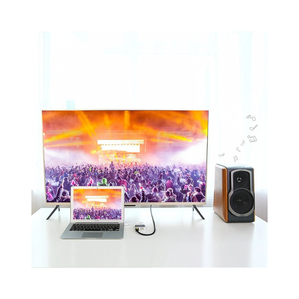 Adapter UGREEN MD115 HDMI / VGA - mini DisplayPort FullHD 1080p srebrny