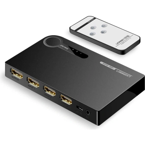 Kup UGREEN HDMI elosztó - 3x HDMI 3D 4K 7,5Gbps 36bit csatornán fekete - UGR1355BLK - {ean13} - Sklep Home Screen