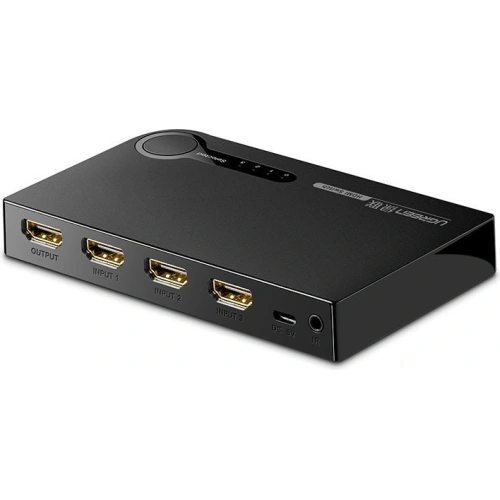 Kup UGREEN HDMI elosztó - 3x HDMI 3D 4K 7,5Gbps 36bit csatornán fekete - UGR1355BLK - {ean13} - Sklep Home Screen