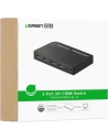 Kup UGREEN HDMI elosztó - 3x HDMI 3D 4K 7,5Gbps 36bit csatornán fekete - UGR1355BLK - {ean13} - Sklep Home Screen