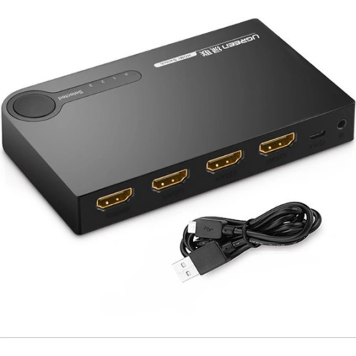 Kup UGREEN HDMI elosztó - 3x HDMI 3D 4K 7,5Gbps 36bit csatornán fekete - UGR1355BLK - {ean13} - Sklep Home Screen