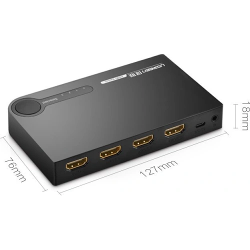 Kup UGREEN HDMI-Splitter - 3x HDMI 3D 4K 7,5 Gbps 36 Bit pro Kanal schwarz - UGR1355BLK - {ean13} - Sklep Home Screen