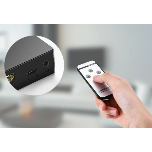Kup UGREEN HDMI elosztó - 3x HDMI 3D 4K 7,5Gbps 36bit csatornán fekete - UGR1355BLK - {ean13} - Sklep Home Screen