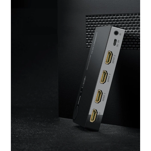Kup UGREEN HDMI elosztó - 3x HDMI 3D 4K 7,5Gbps 36bit csatornán fekete - UGR1355BLK - {ean13} - Sklep Home Screen