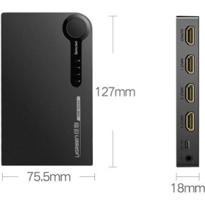 Kup UGREEN HDMI-Splitter - 3x HDMI 3D 4K 7,5 Gbps 36 Bit pro Kanal schwarz - UGR1355BLK - {ean13} - Sklep Home Screen