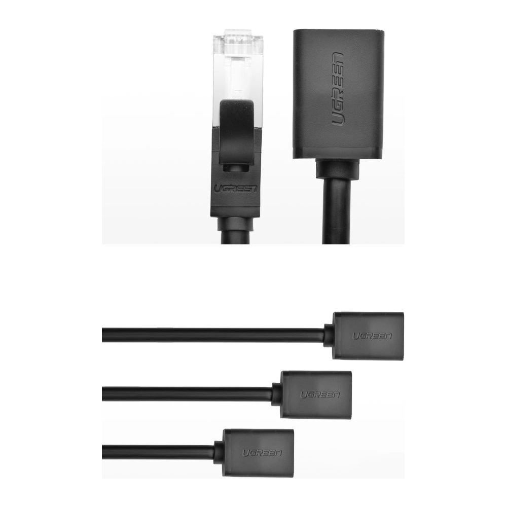 Przedłużacz UGREEN NW112 Ethernet RJ45 Cat 6 FTP 1000Mbps 5m czarny