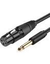 Kabel UGREEN AV131 XLR (ženský) - 6,35mm jack (mužský) 5 m