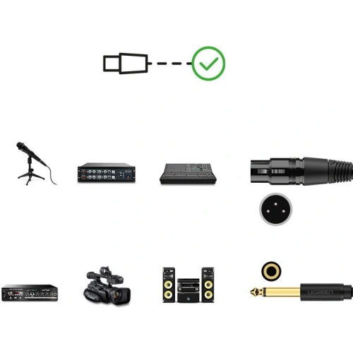 Kup UGREEN AV131 XLR-Kabel (weiblich) - 6,35 mm Klinke (männlich) 5 m - UGR1366 - {ean13} - Sklep Home Screen