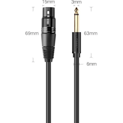 Kup UGREEN AV131 XLR-Kabel (weiblich) - 6,35 mm Klinke (männlich) 5 m - UGR1366 - {ean13} - Sklep Home Screen
