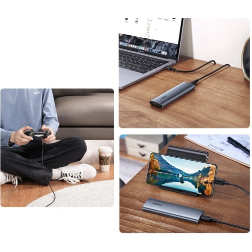 Kup Obal disku M.2 UGREEN CM400 USB 3.2 Gen 2 (SuperSpeed USB 10 Gbps) + kabel USB-C 0,5 m šedý - UGR1368GRY - {ean13} - Sklep Home Screen