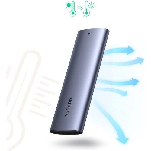 Kup Obal disku M.2 UGREEN CM400 USB 3.2 Gen 2 (SuperSpeed USB 10 Gbps) + kabel USB-C 0,5 m šedý - UGR1368GRY - {ean13} - Sklep Home Screen
