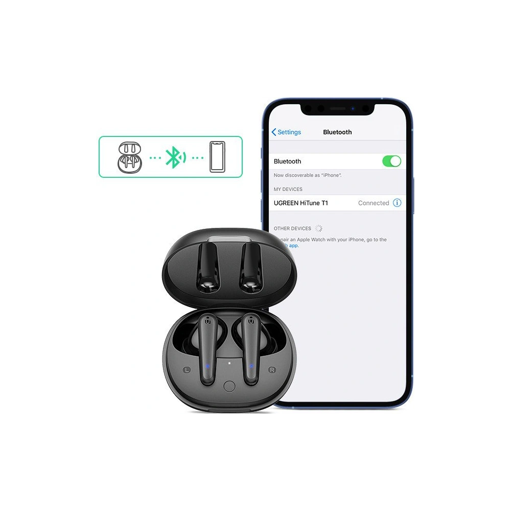 Słuchawki bezprzewodowe UGREEN WS111 HiTune T1 Bluetooth TWS Earbuds biały