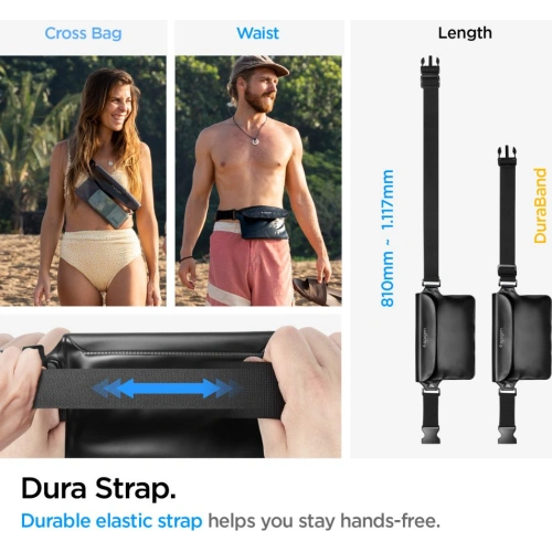 Kup Saszetă impermeabilă Spigen A620 Universal Waterproof Waist Bag Black - SPN2277BLK - {ean13} - Sklep Home Screen