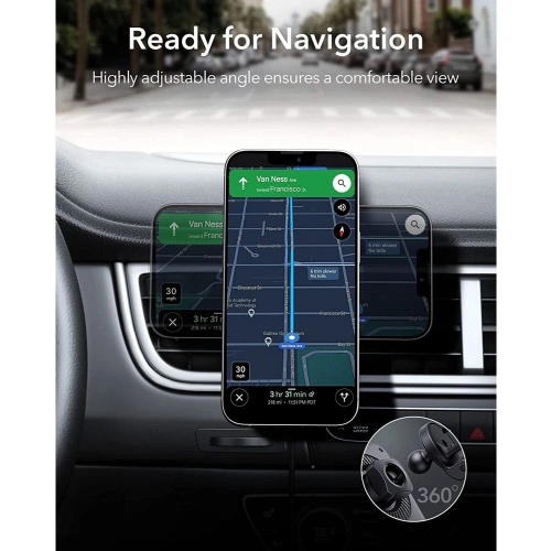 Buy ESR Halolock Cryoboost Magsafe Magnetic Vent Car Mount with cooling fan Frosted Onyx - ESR499ONYX - {ean13} - Home Screen Store Europe