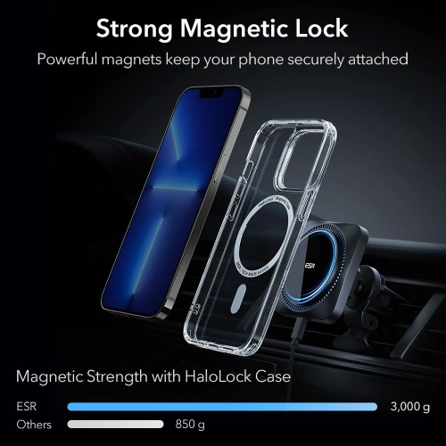 Kup Upevnění do auta ESR Halolock Cryoboost MagSafe Magnetic s chladicím ventilátorem Frosted Onyx - ESR499ONYX - {ean13} - Sklep Home Screen