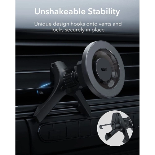 Kup Upevnění do auta ESR Halolock Magnetic MagSafe Vent Car Mount Metalická šedá - ESR500GRY - {ean13} - Sklep Home Screen