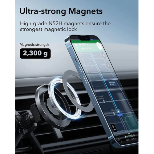 Kup Autós tartó ESR Halolock Magnetic MagSafe Vent Autós Tartó Fémes Szürke - ESR500GRY - {ean13} - Sklep Home Screen