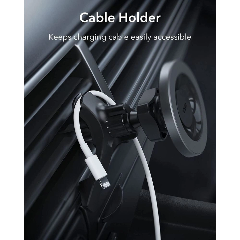 Uchwyt samochodowy ESR Halolock Magnetic MagSafe Vent Car Mount Metallic Grey