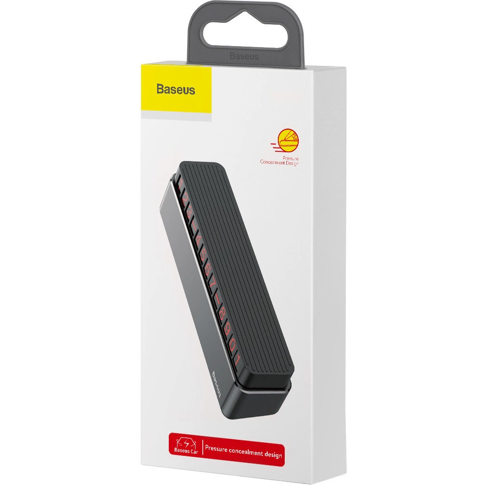 Parkingowa tabliczka z numerem telefonu Baseus Moonlight Box Series szary
