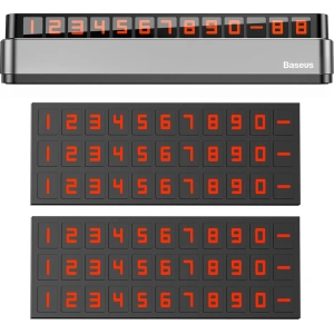 Baseus Moonlight Box Series parking number plate with telephone number gray
