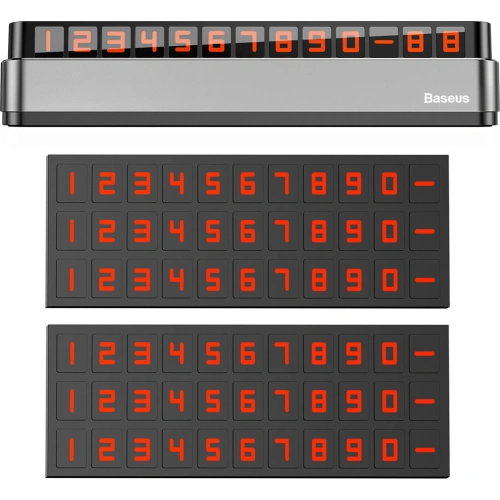 Kup Parkingowa tabliczka z numerem telefonu Baseus Moonlight Box Series szary - BSU3460GRY - {ean13} - Sklep Home Screen