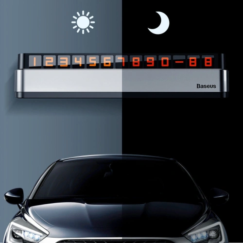 Kup Parkingowa tabliczka z numerem telefonu Baseus Moonlight Box Series szary - BSU3460GRY - {ean13} - Sklep Home Screen