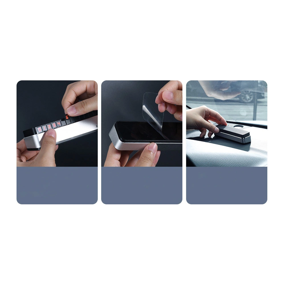 Parkingowa tabliczka z numerem telefonu Baseus Moonlight Box Series szary