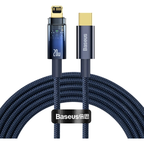 Kup Cablul Baseus Explorer Series USB-C – Lightning 20W 2m albastru - BSU3462BLU - {ean13} - Sklep Home Screen