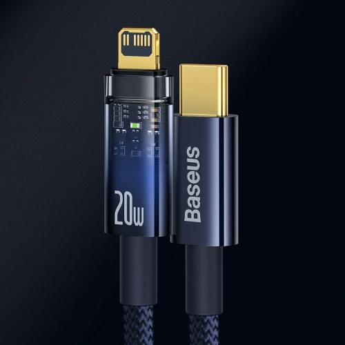 Kup Kabel Baseus Explorer Series USB-C – Lightning 20W 2m blau - BSU3462BLU - {ean13} - Sklep Home Screen