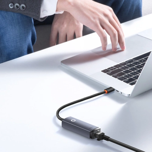 Kup Adapter Baseus Lite Series USB-C - RJ45 1000Mbps czarny - BSU3463BLK - {ean13} - Sklep Home Screen