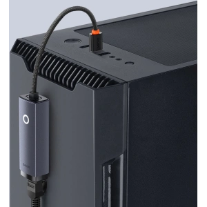 Baseus Lite Series USB Type C adapter - RJ45 LAN socket 1000Mbps black