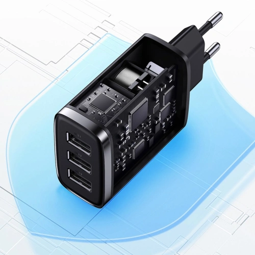 Kup Încărcător de rețea Baseus Compact 3x USB-A 17W negru - BSU3467BLK - {ean13} - Sklep Home Screen