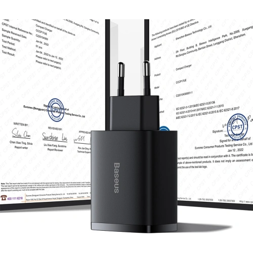 Kup Încărcător de rețea Baseus Compact 3x USB-A 17W negru - BSU3467BLK - {ean13} - Sklep Home Screen