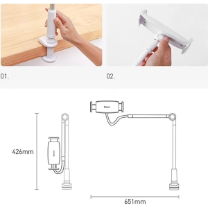 Baseus Otaku universal phone holder tablet stand lazy holder gray