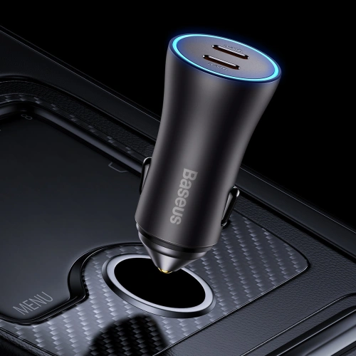 Kup Auto nabíječka Baseus Golden Contactor Pro 2x USB-C 40W šedá - BSU3469GRY - {ean13} - Sklep Home Screen