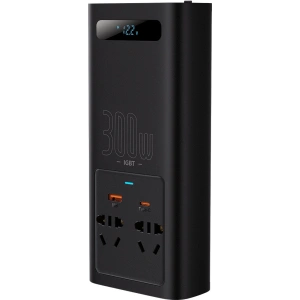 Automobilní měnič Baseus IGBT 300W 220V (zásuvka CN/EU) černý