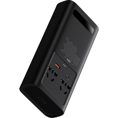 Buy Baseus IGBT Car Inverter Inverter 300W 220V (CN / EU Plug) Black - BSU3470BLK - {ean13} - Home Screen Store Europe