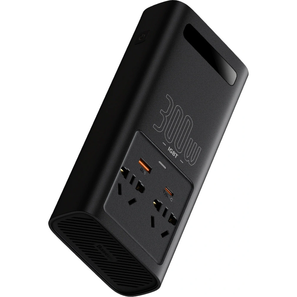 Przetwornica samochodowa Baseus IGBT 300W 220V (wtyczka CN/EU) czarny