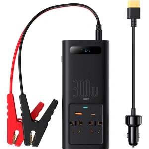 Przetwornica samochodowa Baseus IGBT 300W 220V (wtyczka CN/EU) czarny