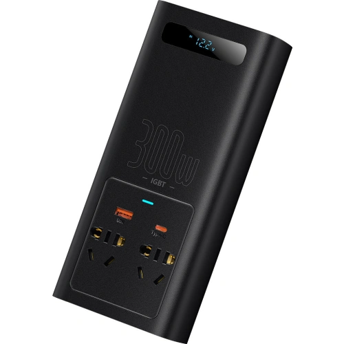 Buy Baseus IGBT Car Inverter Inverter 300W 220V (CN / EU Plug) Black - BSU3470BLK - {ean13} - Home Screen Store Europe