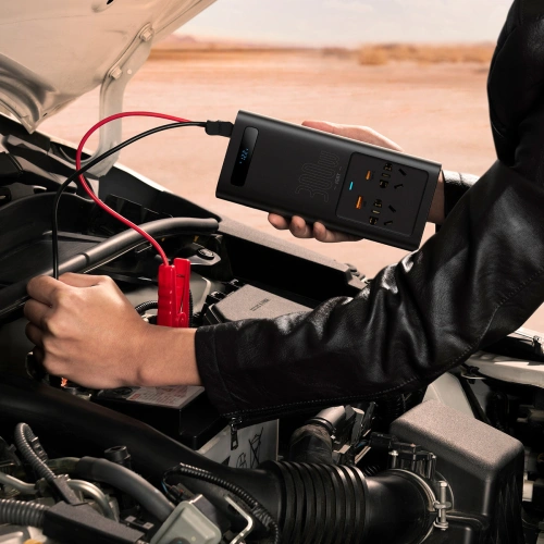 Buy Baseus IGBT Car Inverter Inverter 300W 220V (CN / EU Plug) Black - BSU3470BLK - {ean13} - Home Screen Store Europe