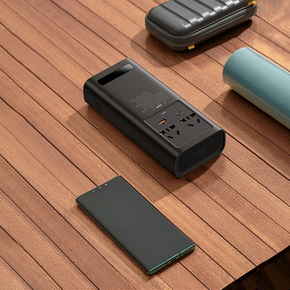 Przetwornica samochodowa Baseus IGBT 300W 220V (wtyczka CN/EU) czarny