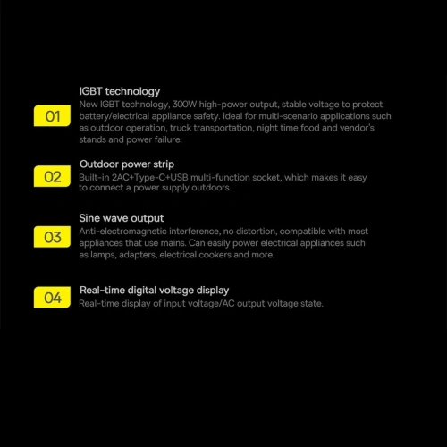 Kup Autós inverter Baseus IGBT 300W 220V (CN/EU csatlakozó) fekete - BSU3470BLK - {ean13} - Sklep Home Screen
