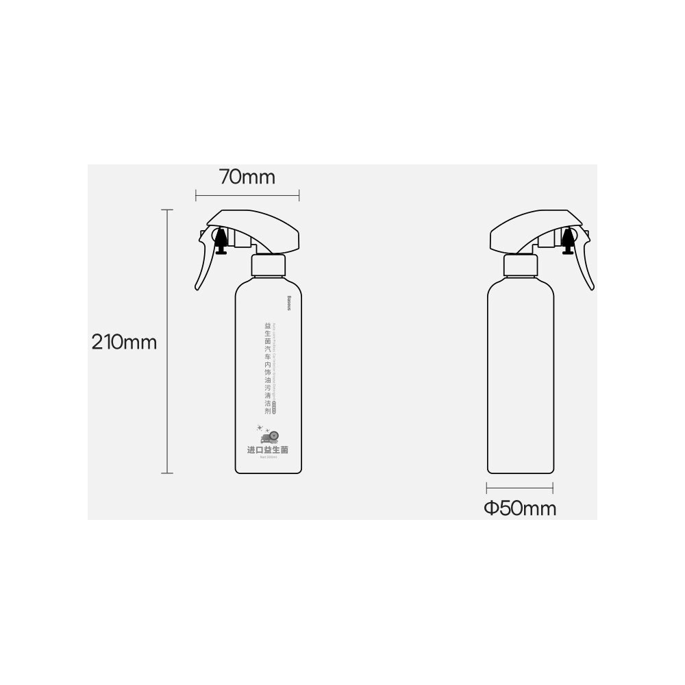 Spray do czyszczenia wnętrza samochodu Baseus Auto-care  300ml biały