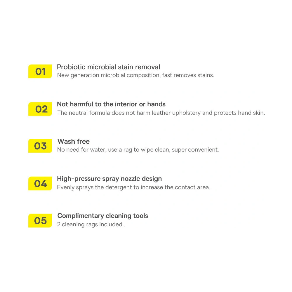 Spray do czyszczenia wnętrza samochodu Baseus Auto-care  300ml biały