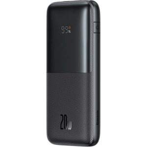 Powerbank Baseus Bipow Pro 10000mAh 20W 2x USB-A + USB-C + kabel USB-C 3A 0.3m czarny