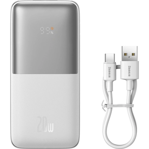 Kup Powerbank Baseus Bipow Pro 10000mAh 20W 2x USB-A + USB-C + kabel USB-C 3A 0.3m bílý - BSU3473WHT - {ean13} - Sklep Home Screen