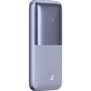 Powerbank Baseus Bipow Pro 10000mAh 20W 2x USB-A + USB-C + kabel USB-C 3A 0.3m fioletowy