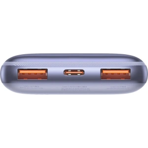 Powerbank Baseus Bipow Pro 10000mAh 20W 2x USB-A + USB-C + kabel USB-C 3A 0.3m fioletowy