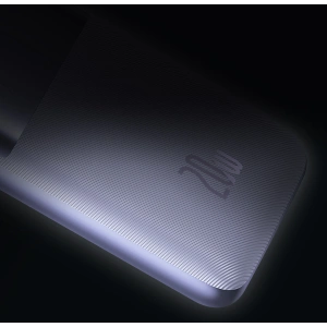 Powerbank Baseus Bipow Pro 10000mAh 20W 2x USB-A + USB-C + kabel USB-C 3A 0.3m fioletowy